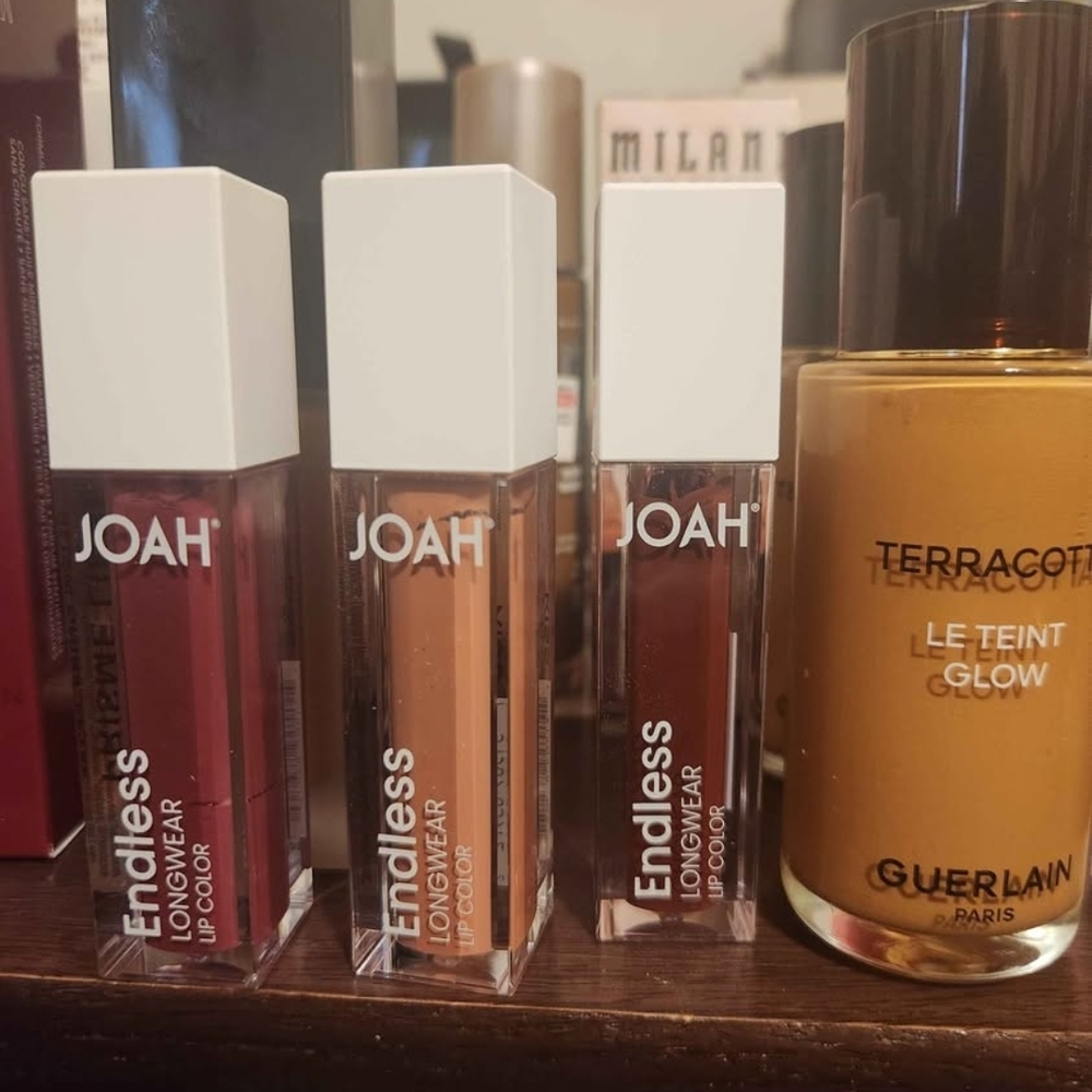 J.O.A. Endless Longwear Lip Gloss Trio - Deep Red, Warm Brown, Soft Tan